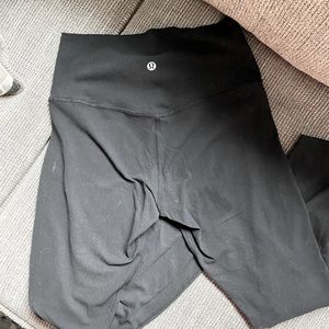 Lululemon ‘25 inch Black Allign Leggings. Size 6. Lightly worn. Minimal pilling